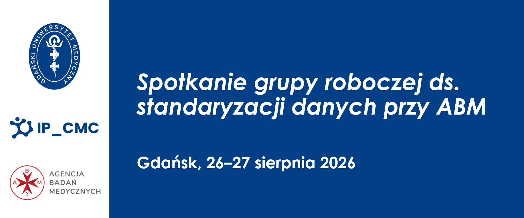 Logo spotkania Grupy ds. Standaryzacji Danych sieci RCMC